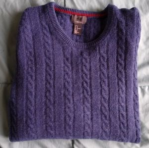 H&M Blue Cable-Knit Sweater (M)